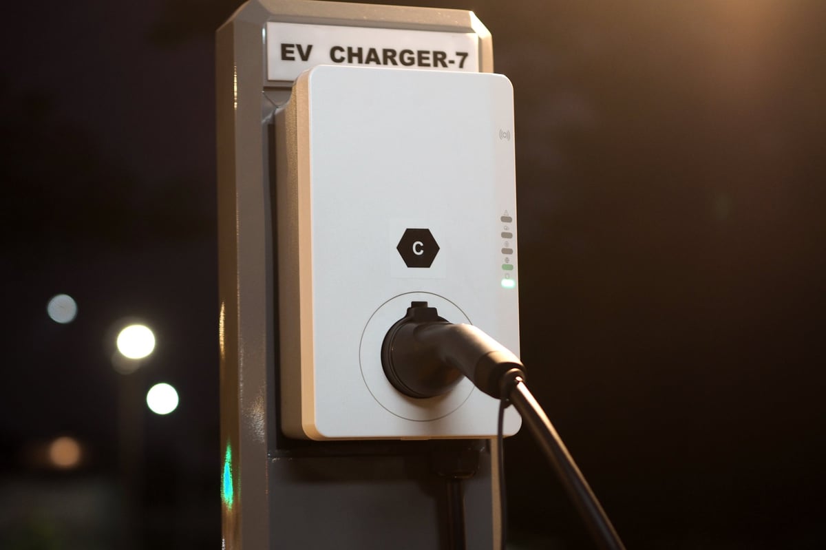 Electric car charging station — Tesla Wall Connector EV charger hardware installation by CN Electrical in Chilliwack, BC